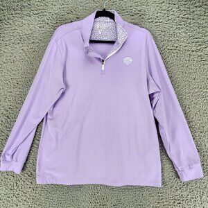 J Rich Shirt Womens Large Purple Long Sleeve 1/4 Zip *Read*